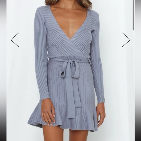 Hello Molly Dresses & Skirts - Hello Molly Feels With Me Knit Dress Midnight Blue Size Large Saints + Secrets